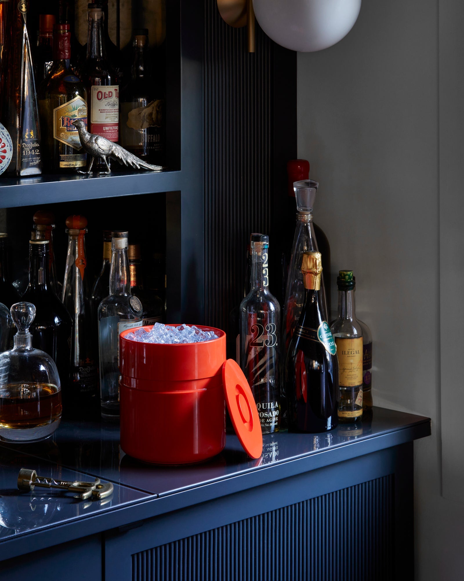 Heller Asti Ice Bucket, styled in an interior setting, recyclable polyethylene