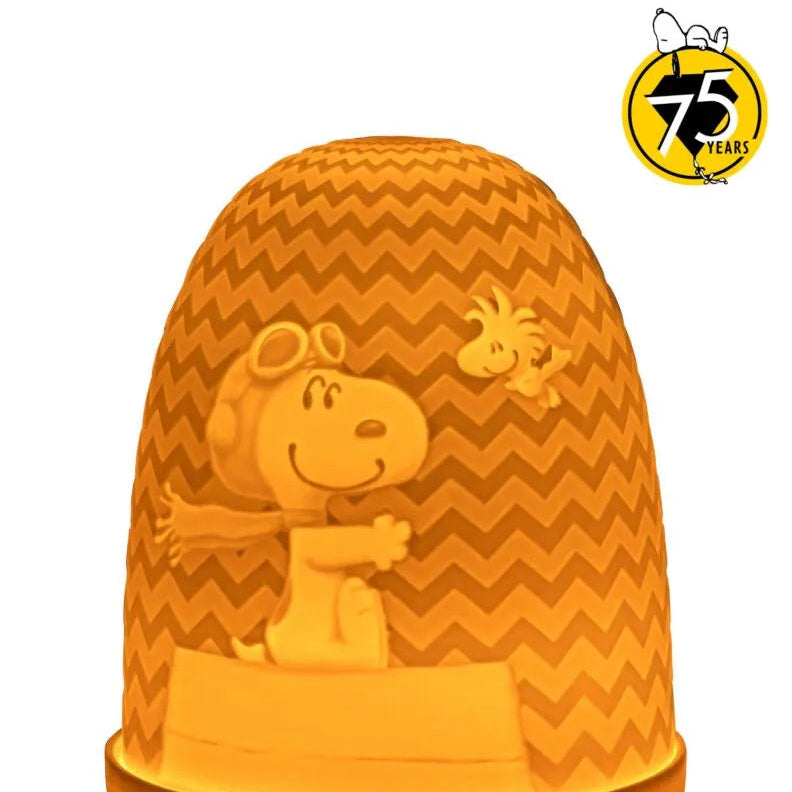 Lladró Snoopy Dome Wireless Lamp in handcrafted porcelain, from the Sulo collection, handcrafted in Valencia since 1953.