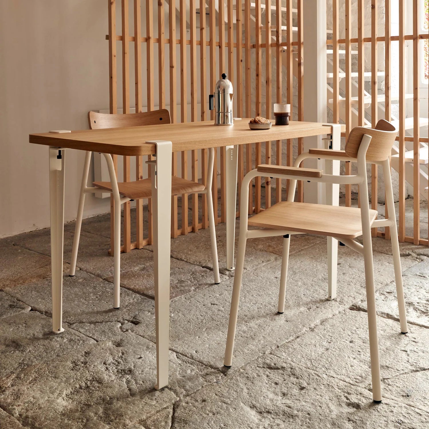 Tiptoe Dining Table with Eco-Certified Wood Top