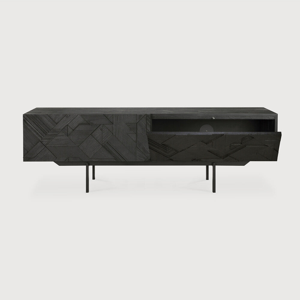 Ethnicraft Graphic TV Cupboard, FSC-certified solid wood furniture by Belgian brand