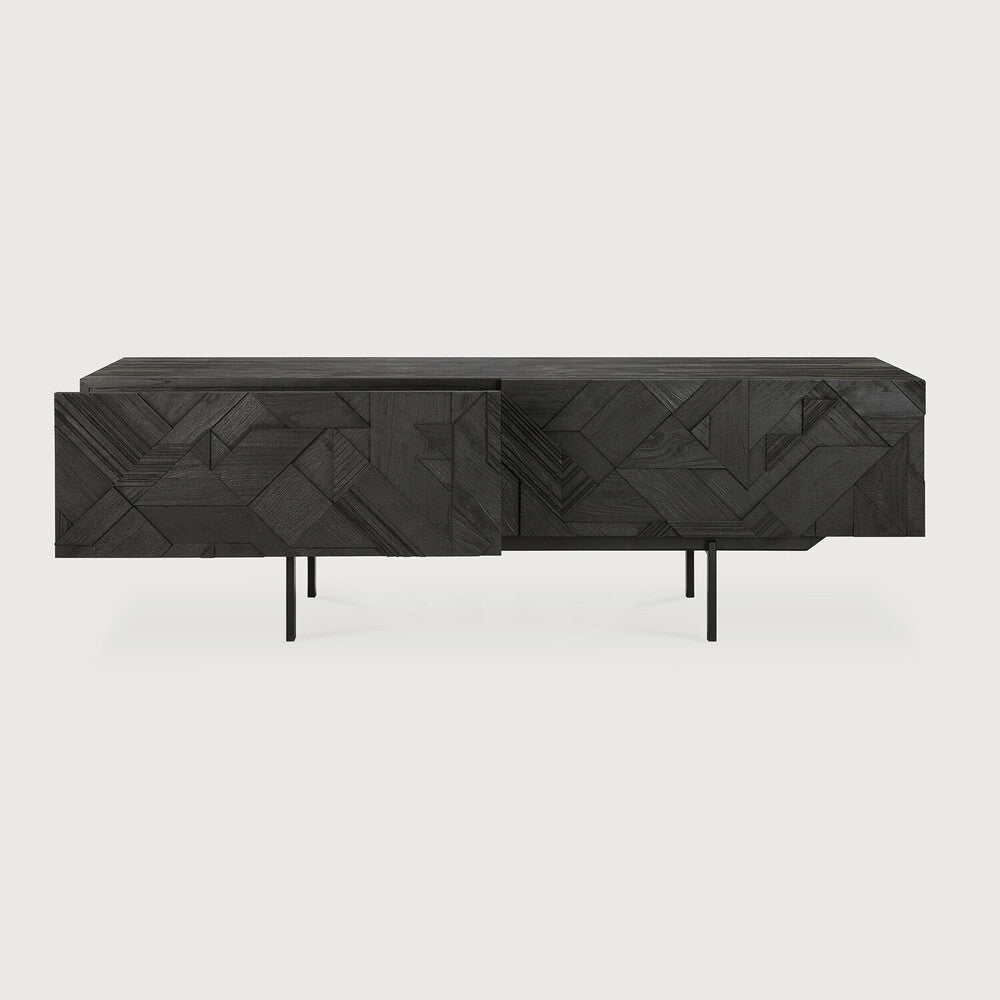 Ethnicraft Graphic TV Cupboard, FSC-certified solid wood furniture by Belgian brand