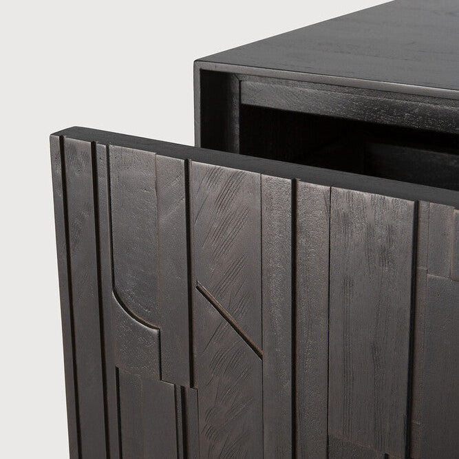Ethnicraft Mosaic TV Cupboard, FSC-certified solid wood furniture by Belgian brand