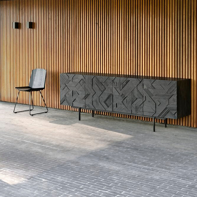 Ethnicraft Graphic Sideboard, FSC-certified solid wood furniture by Belgian brand
