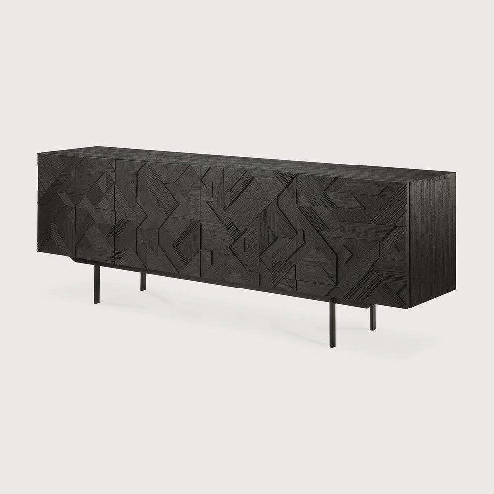 Ethnicraft Graphic Sideboard, FSC-certified solid wood furniture by Belgian brand