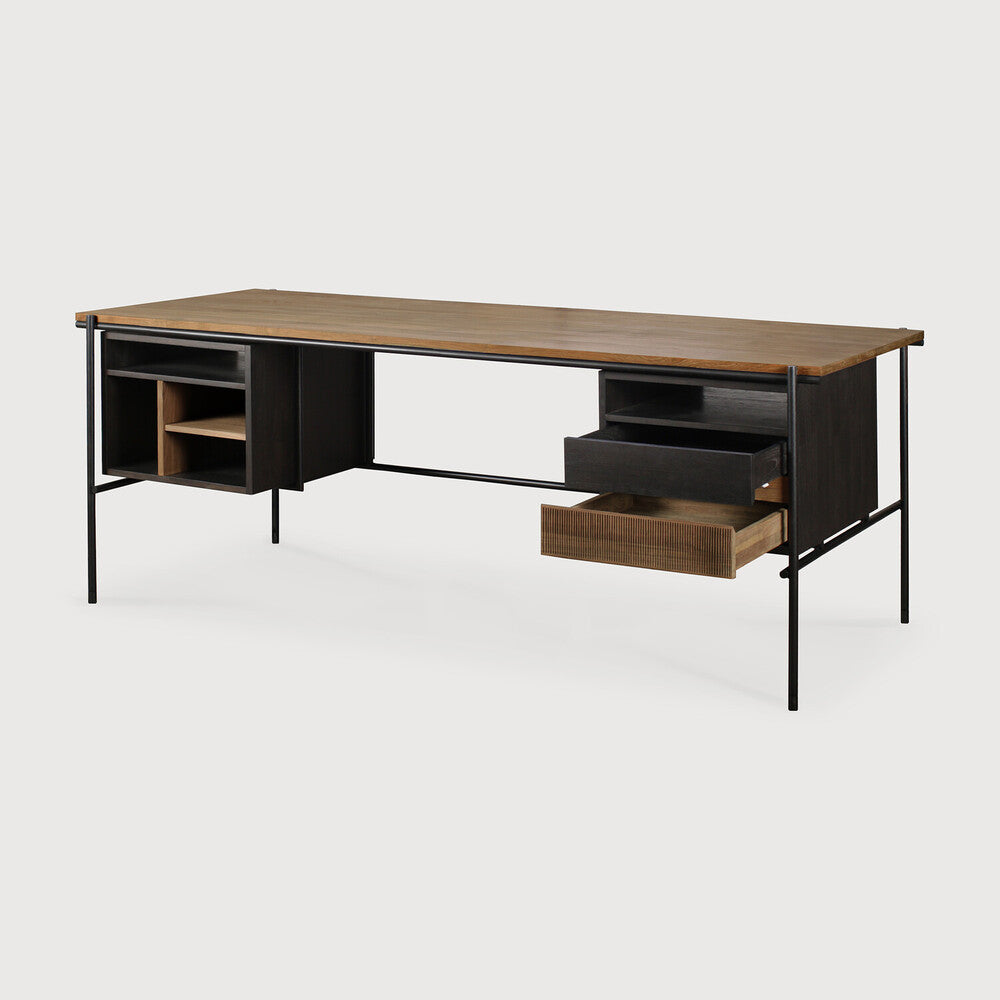 Ethnicraft Oscar Desk, FSC-certified solid wood furniture by Belgian brand