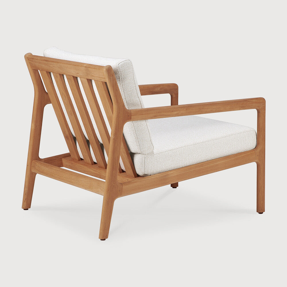 Ethnicraft Jack Outdoor Lounge Chair with FSC-certified solid wood frame, Belgian design