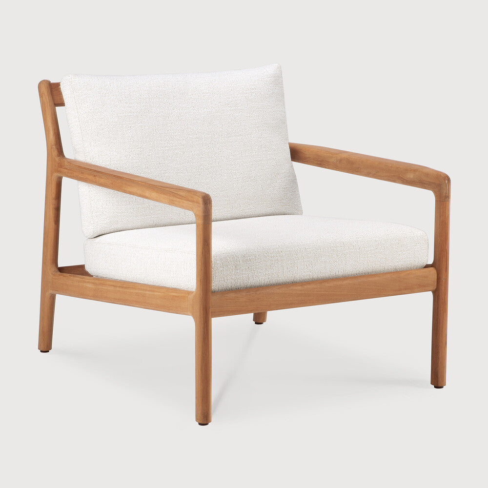 Ethnicraft Jack Outdoor Lounge Chair with FSC-certified solid wood frame, Belgian design