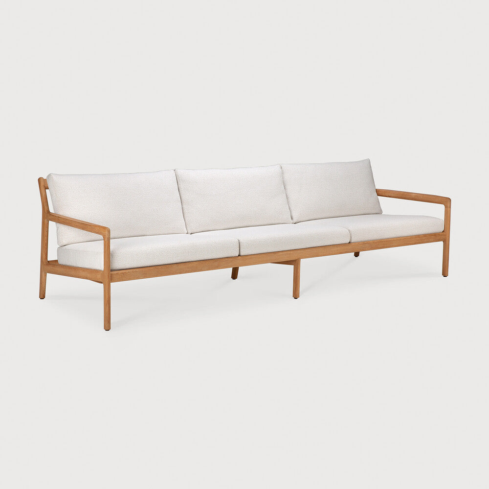Ethnicraft Jack Outdoor 3 Seat Sofa with FSC-certified solid wood frame, Belgian design
