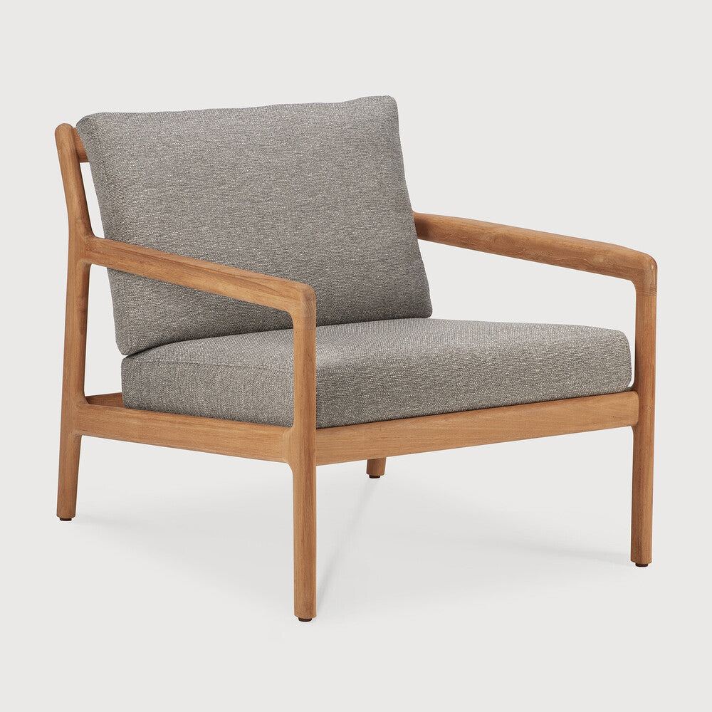 Ethnicraft Jack Outdoor Lounge Chair with FSC-certified solid wood frame, Belgian design