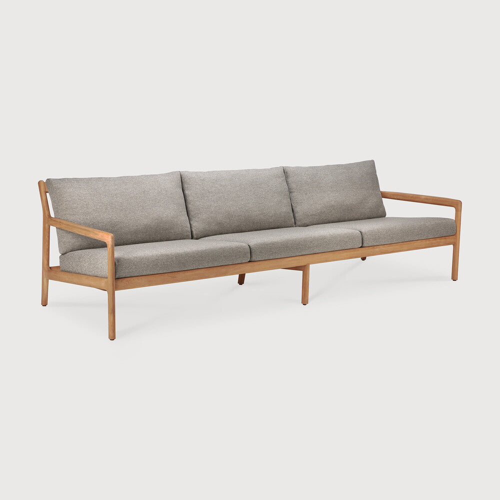 Ethnicraft Jack Outdoor 3 Seat Sofa with FSC-certified solid wood frame, Belgian design