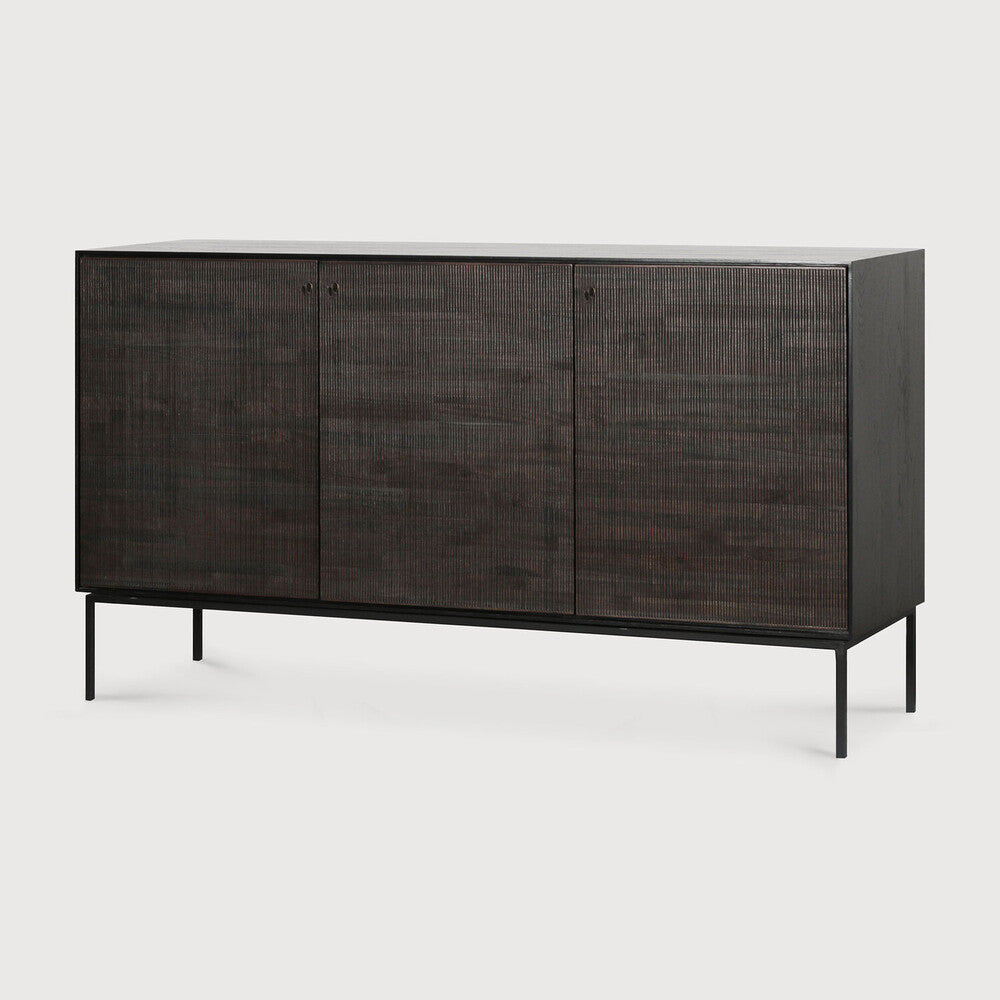 Ethnicraft Grooves Sideboard, FSC-certified solid wood furniture by Belgian brand