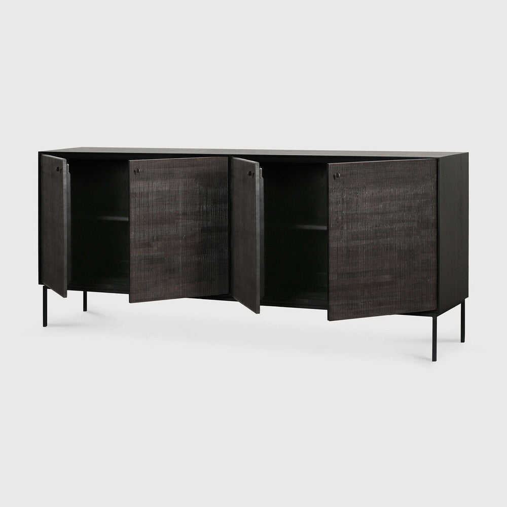 Ethnicraft Grooves Sideboard, FSC-certified solid wood furniture by Belgian brand
