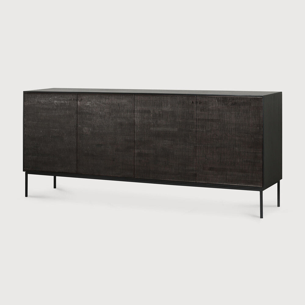 Ethnicraft Grooves Sideboard, FSC-certified solid wood furniture by Belgian brand