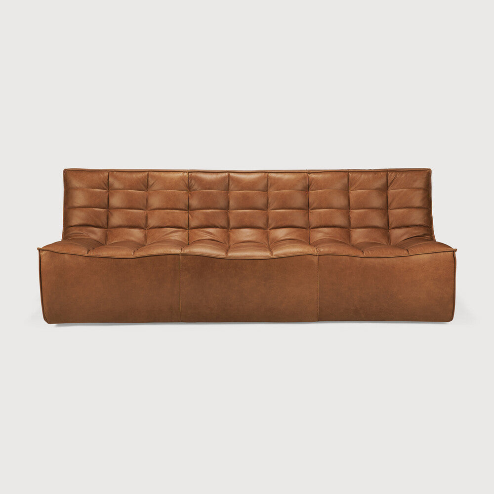 Ethnicraft N701 Three Seater - Fabric, FSC-certified solid wood furniture by Belgian brand
