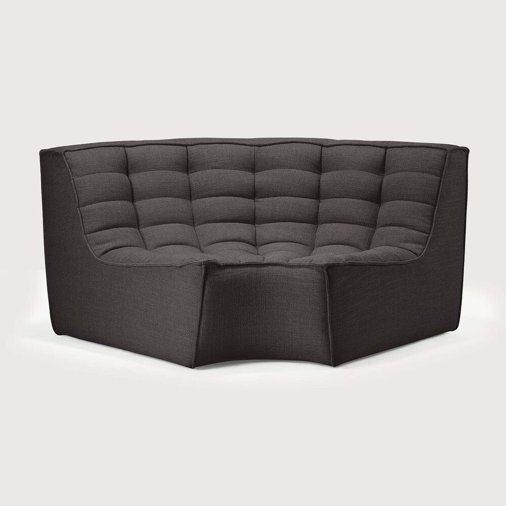 Ethnicraft N701 modular corner sofa in grey upholstery, eco friendly furniture by Comosum