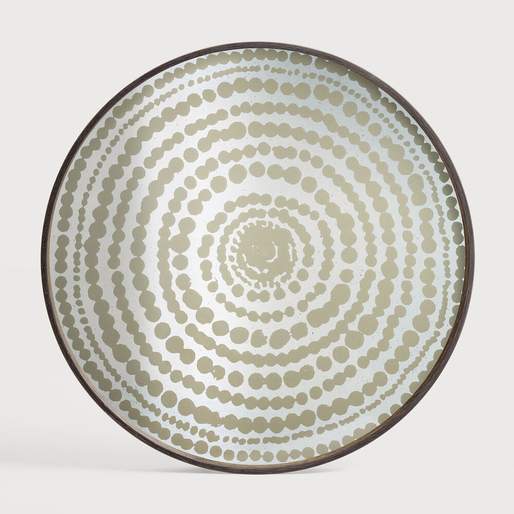 Ethnicraft Beads Mirror tray with bronzed glass, Belgian-designed accessory