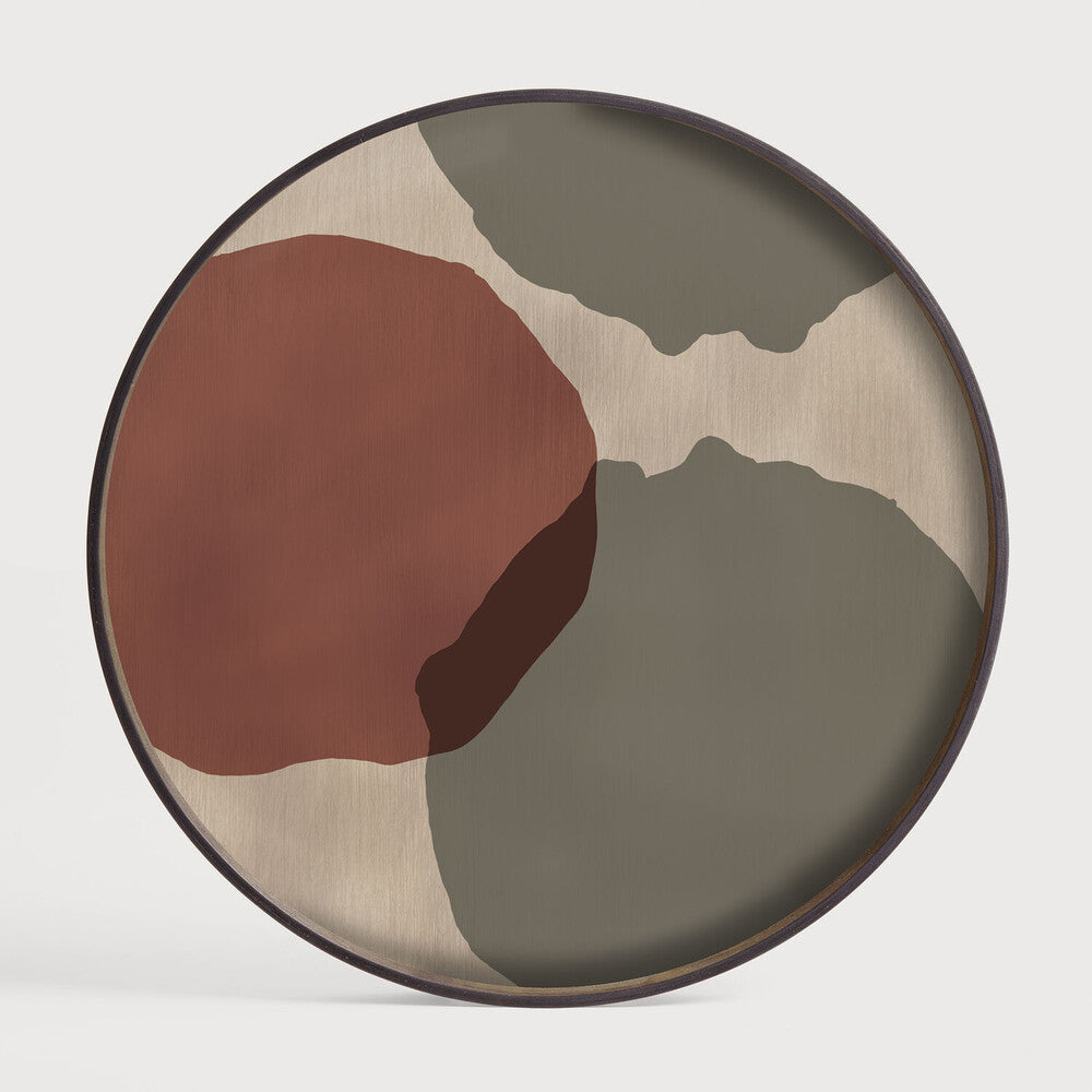 Ethnicraft Overlapping Dots Tray, FSC-certified solid wood furniture by Belgian brand
