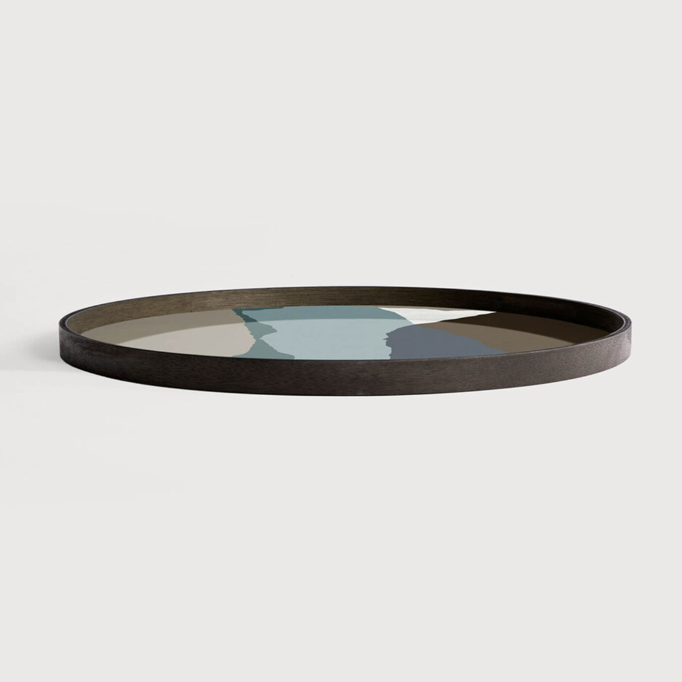 Ethnicraft Wabi Sabi Glass Tray with bronzed glass, Belgian-designed accessory
