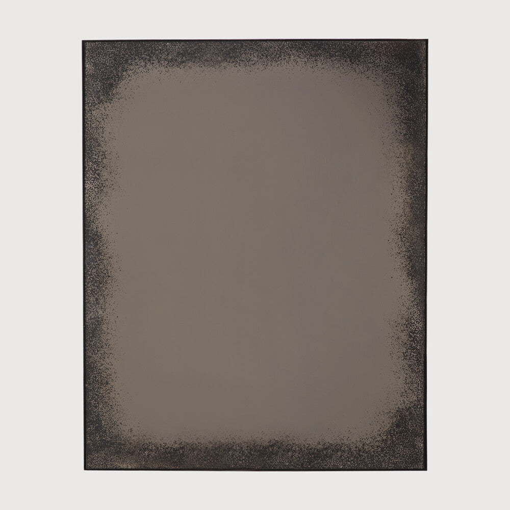 Ethnicraft Aged Wall Mirror with bronzed glass and Belgian craftsmanship