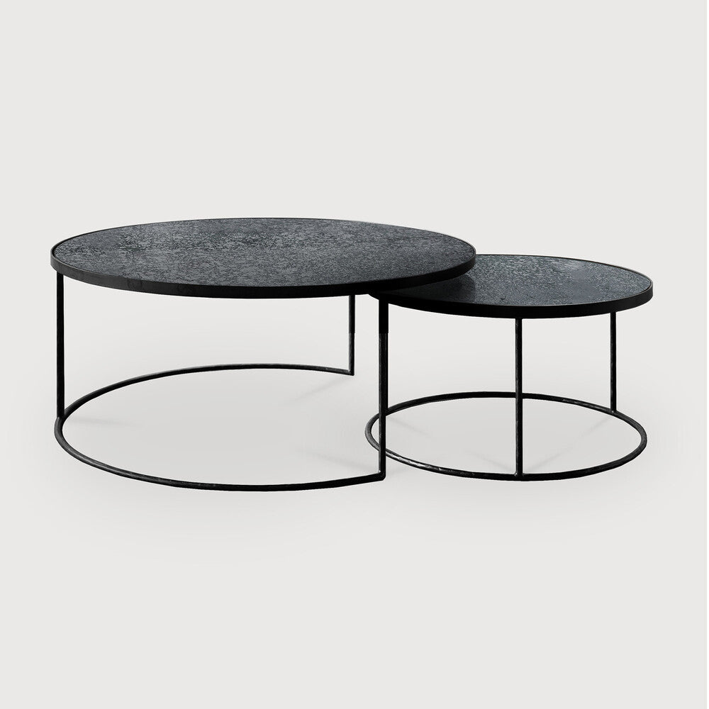 Ethnicraft Nesting Coffee Table Set, FSC-certified solid wood furniture by Belgian brand
