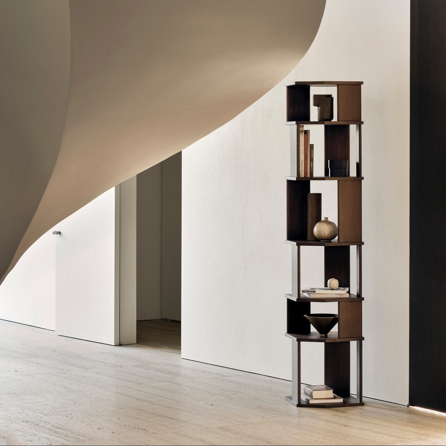 Ethnicraft Stairs Column in teak, FSC-certified solid teak with varnished finish, Belgian solid wood furniture