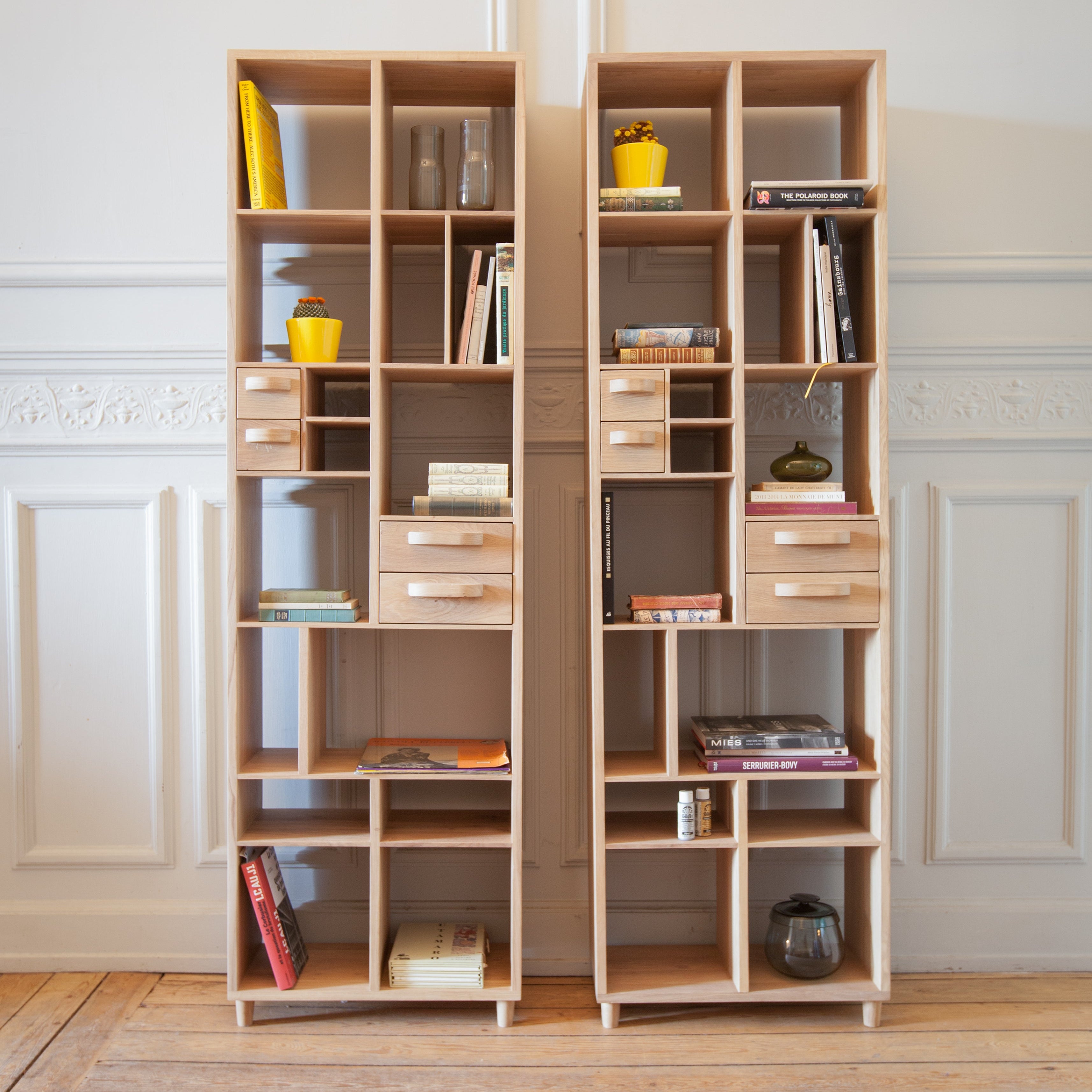 Ethnicraft Pirouette Rack styled in an interior setting