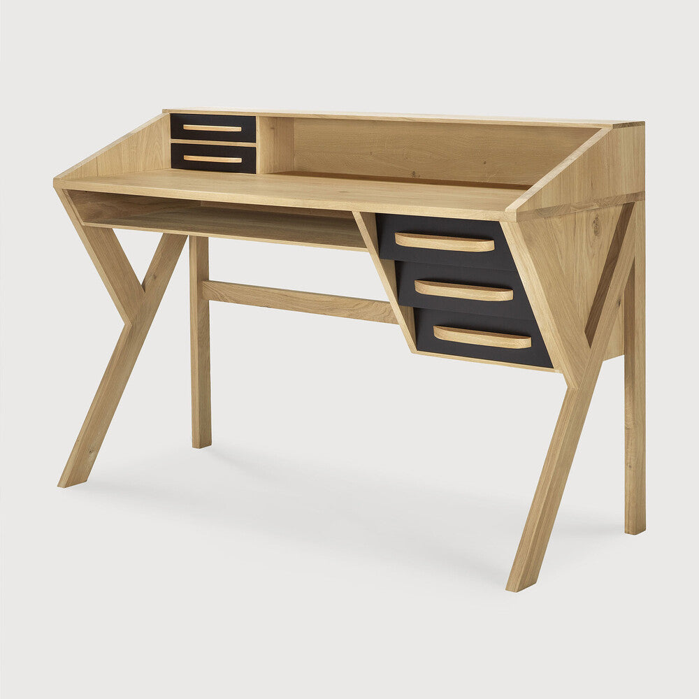 Ethnicraft Origami Desk, FSC-certified solid wood furniture by Belgian brand