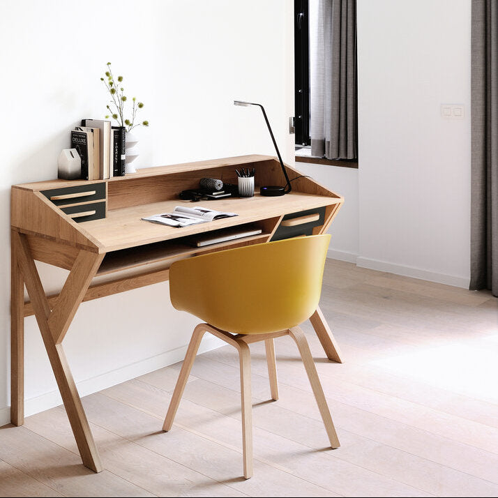Ethnicraft Origami Desk, FSC-certified solid wood furniture by Belgian brand