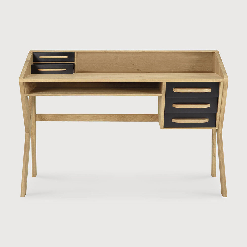 Ethnicraft Origami Desk, FSC-certified solid wood furniture by Belgian brand