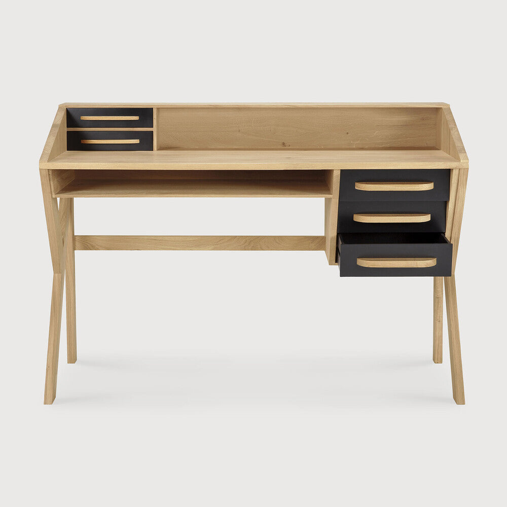 Ethnicraft Origami Desk, FSC-certified solid wood furniture by Belgian brand