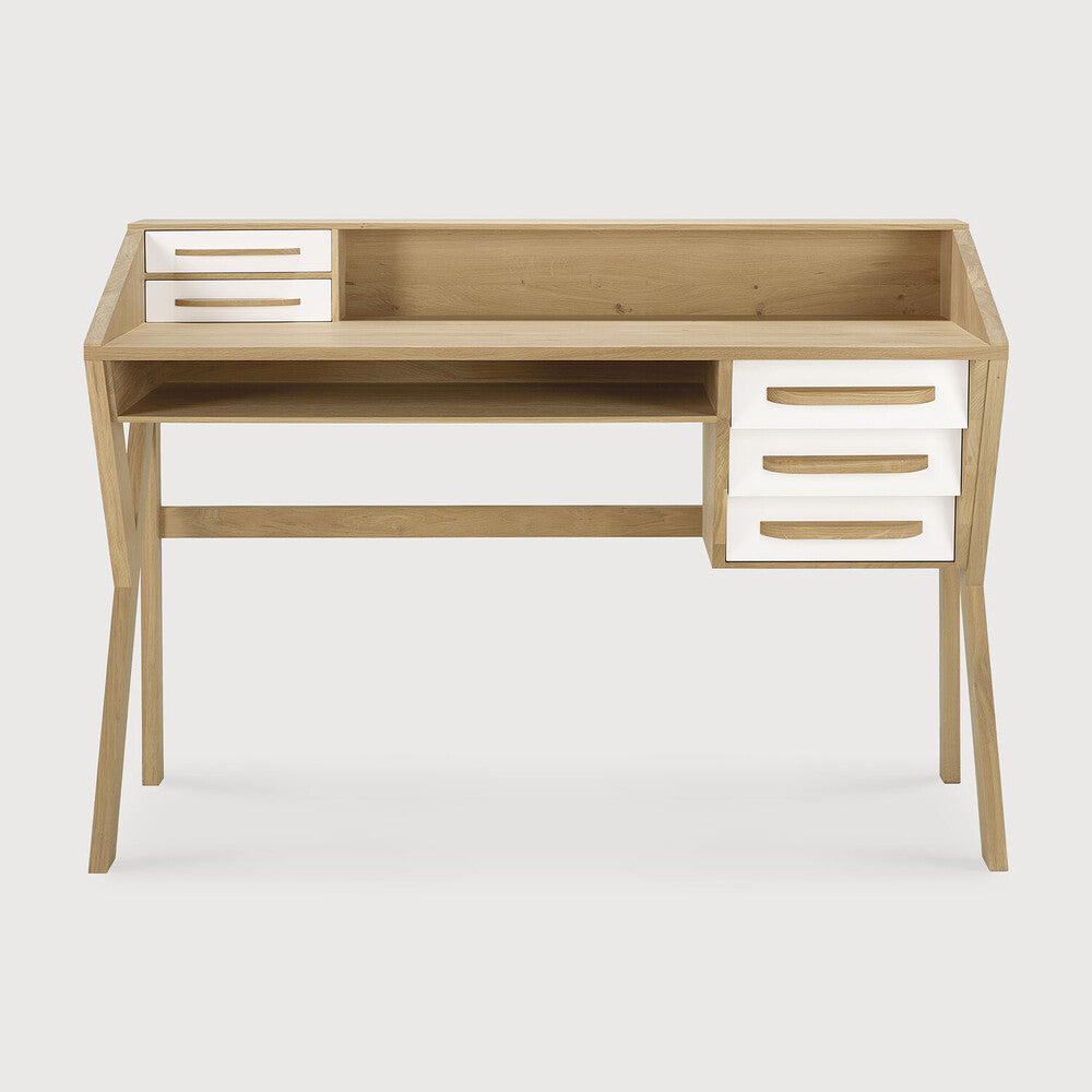 Ethnicraft Origami Desk, FSC-certified solid wood furniture by Belgian brand