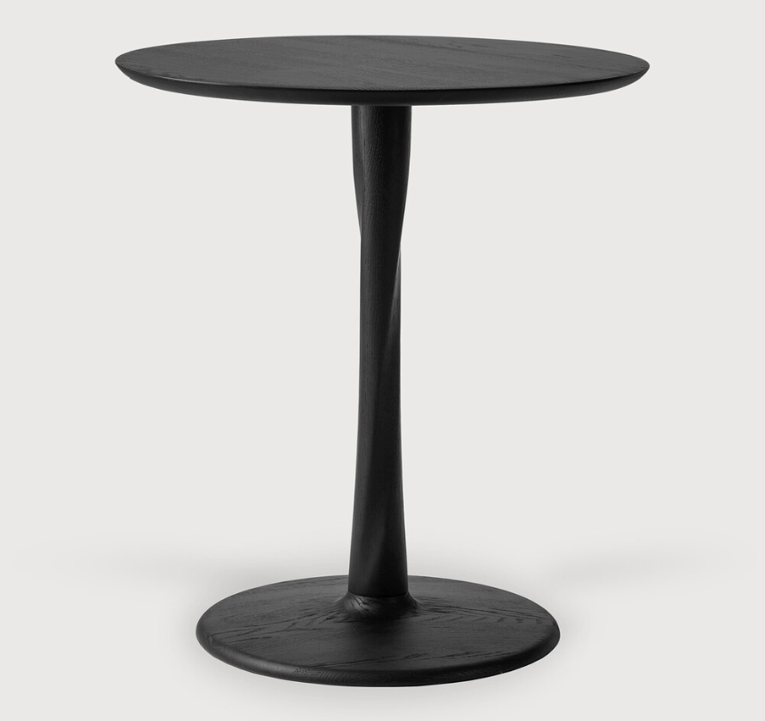 Ethnicraft Torsion Round Dining Table, FSC-certified solid wood furniture by Belgian brand