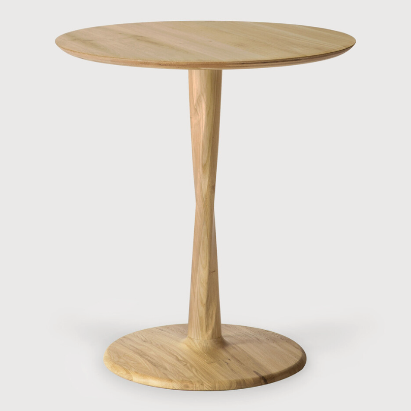 Ethnicraft Torsion Lounge Table, FSC-certified solid wood furniture by Belgian brand