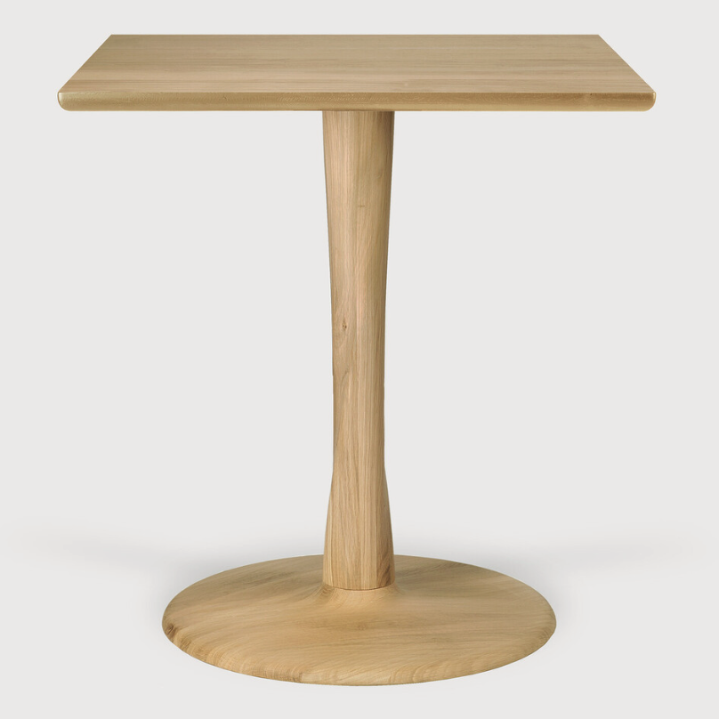 Ethnicraft Torsion Lounge Table, FSC-certified solid wood furniture by Belgian brand