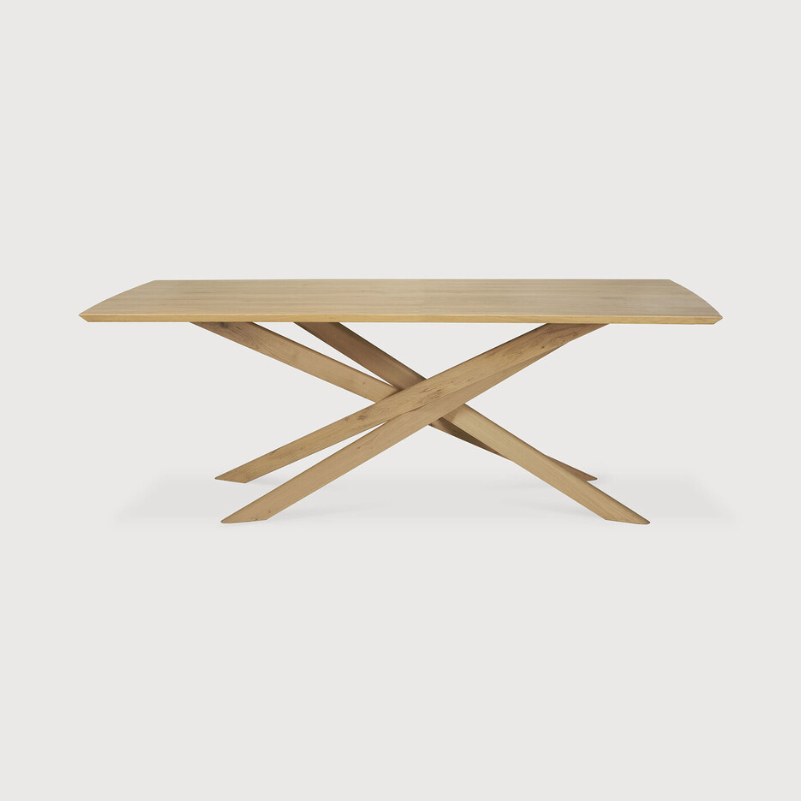 Ethnicraft Mikado Dining Table, FSC-certified solid wood furniture by Belgian brand