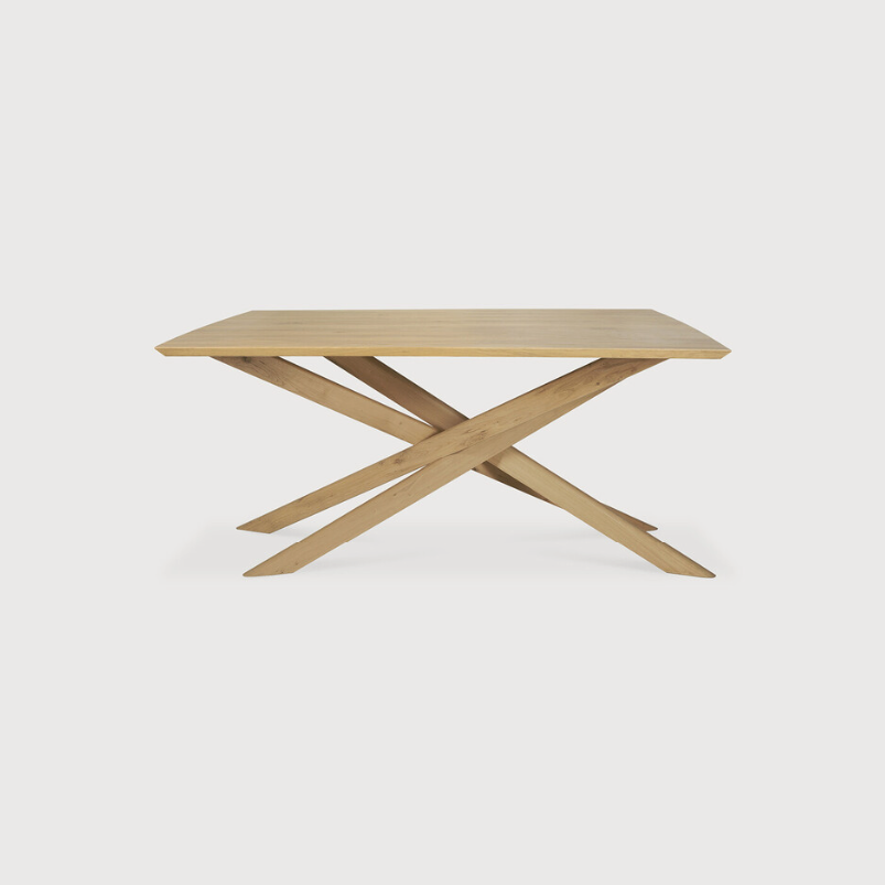 Ethnicraft Mikado Dining Table, FSC-certified solid wood furniture by Belgian brand