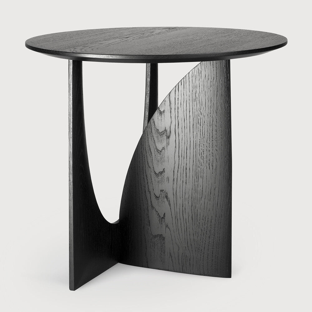 Ethnicraft Geometric Side Table, FSC-certified solid wood furniture by Belgian brand