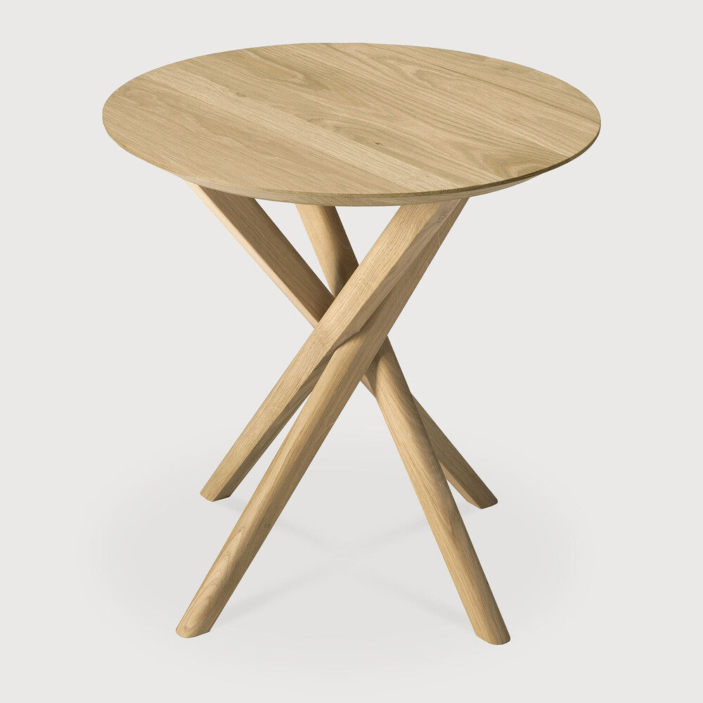 Ethnicraft Mikado Side Table, FSC-certified solid wood furniture by Belgian brand