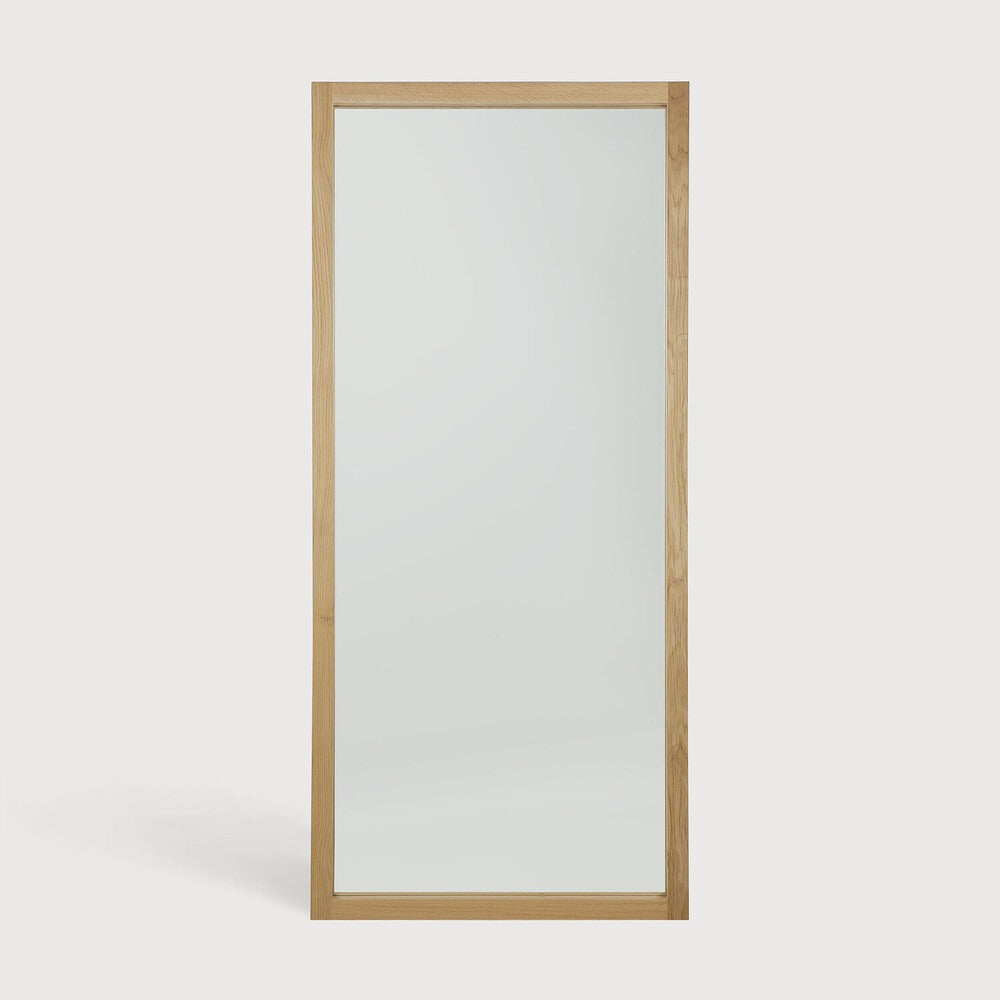 Ethnicraft Light Frame Floor Mirror with bronzed glass and Belgian craftsmanship