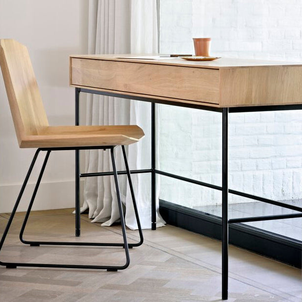 Ethnicraft Whitebird Desk, FSC-certified solid wood furniture by Belgian brand