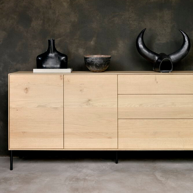 Ethnicraft Whitebird Sideboard styled in an interior setting