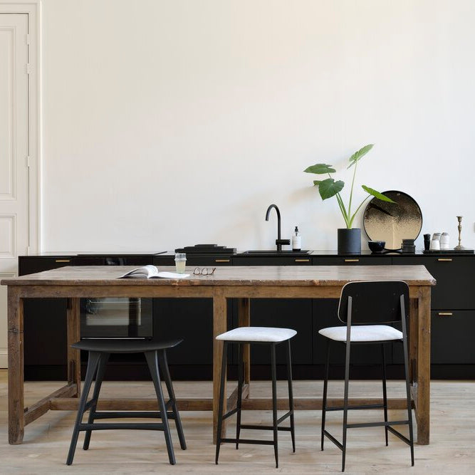 Ethnicraft Osso Stool, FSC-certified solid wood furniture by Belgian brand