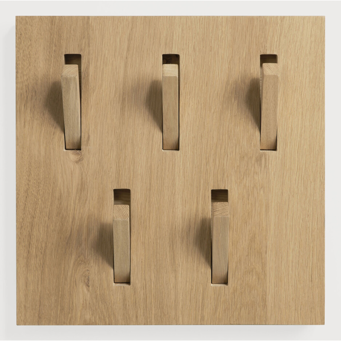 Ethnicraft Utilitile Square Wall Hanger, FSC-certified solid wood furniture by Belgian brand