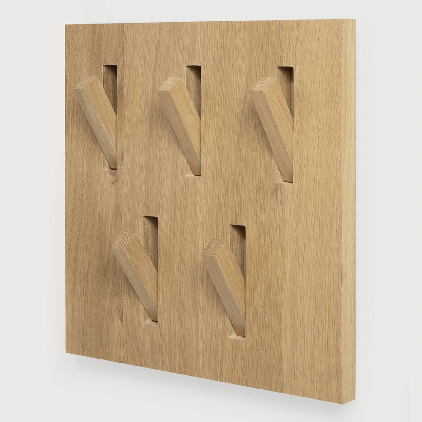 Ethnicraft Utilitile Square Wall Hanger, FSC-certified solid wood furniture by Belgian brand