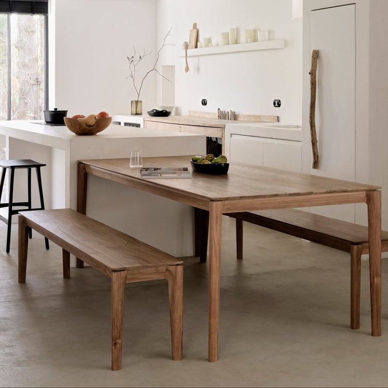 Ethnicraft Bok Bench, solid wood furniture by Belgian brand