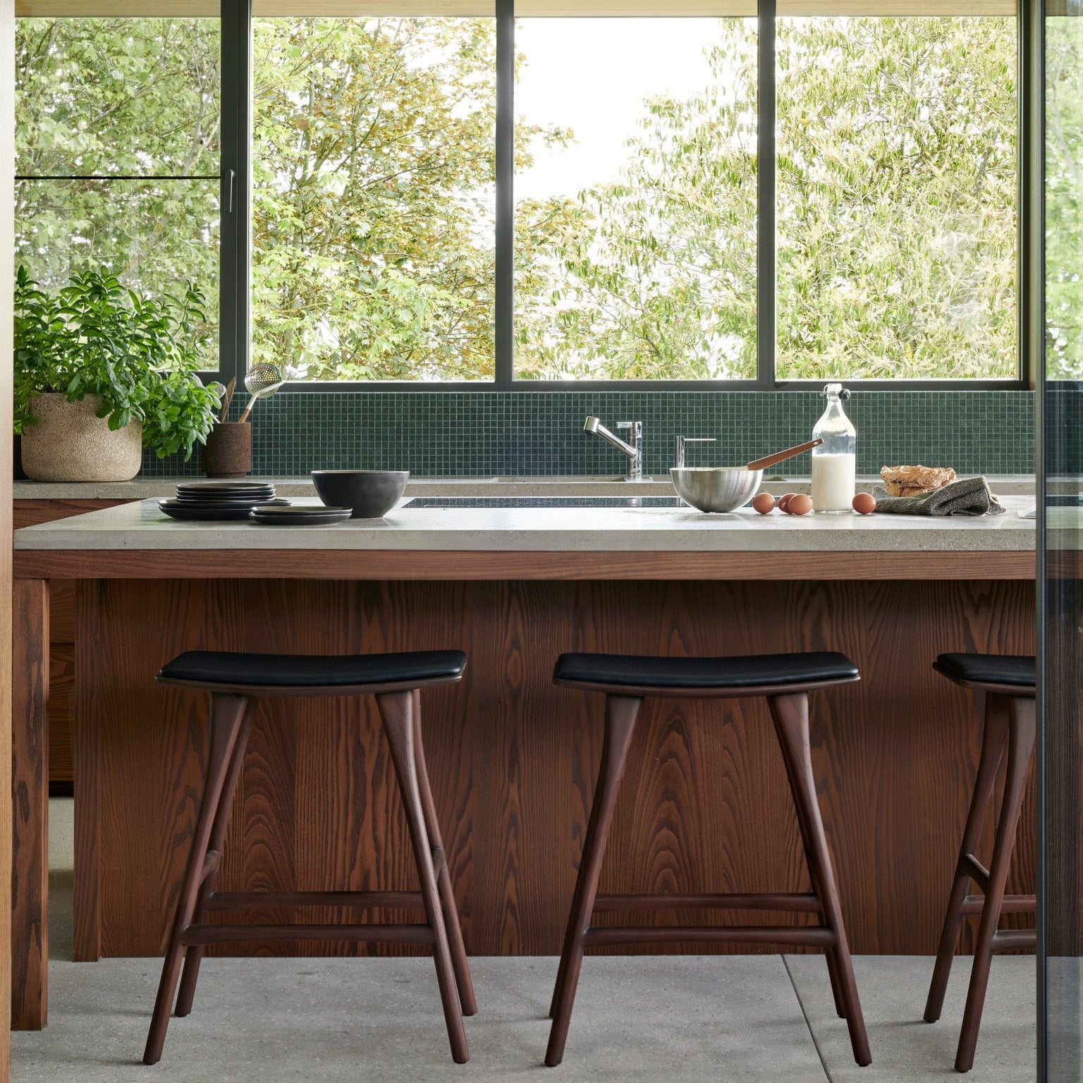 Ethnicraft Osso Stool, FSC-certified solid wood furniture by Belgian brand