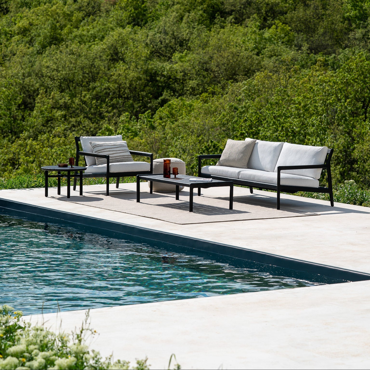 Ethnicraft Jack Outdoor Lounge Chair Frame with FSC-certified solid wood frame, Belgian design