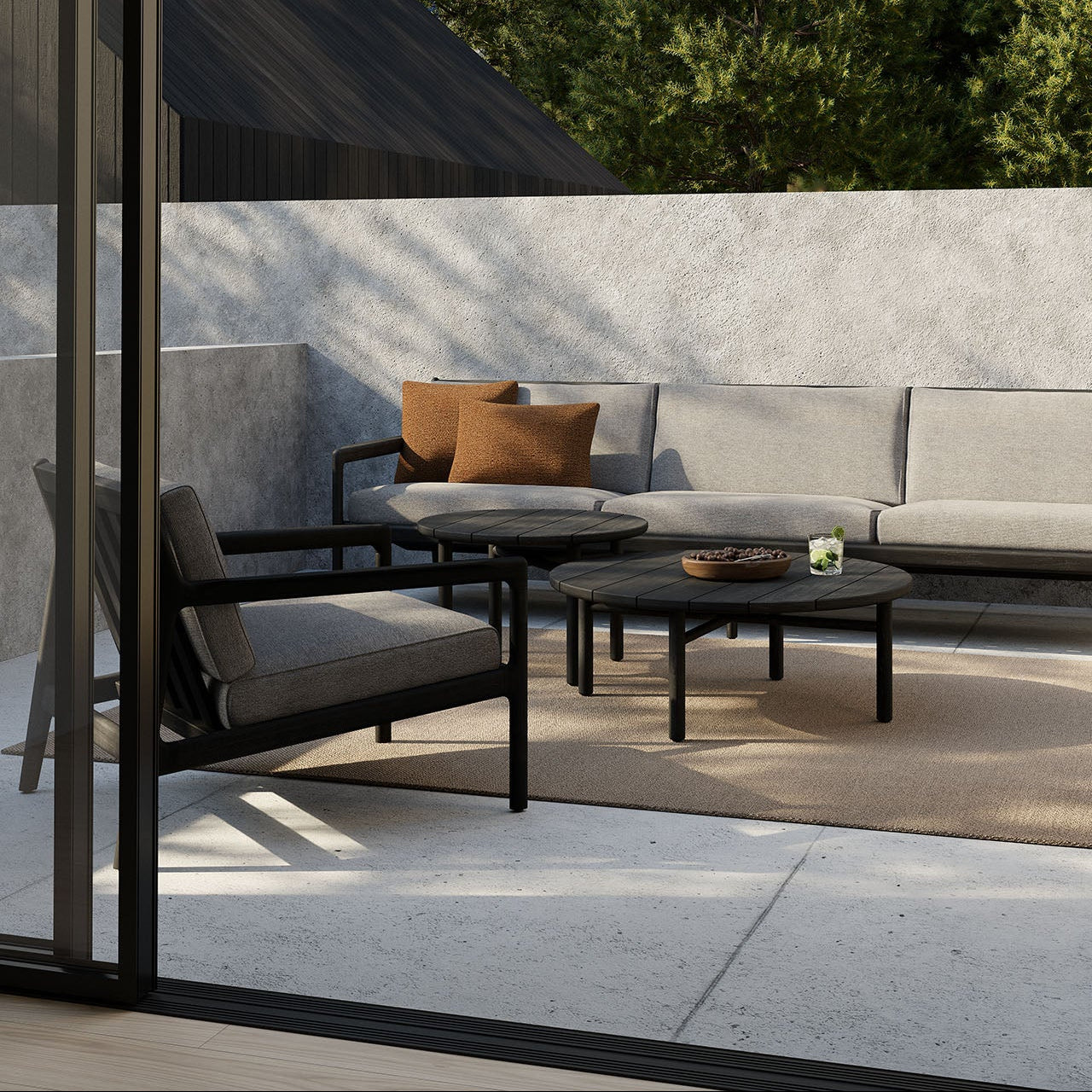 Ethnicraft Nomad Indoor/Outdoor Rug, woven textile from Belgian brand Ethnicraft
