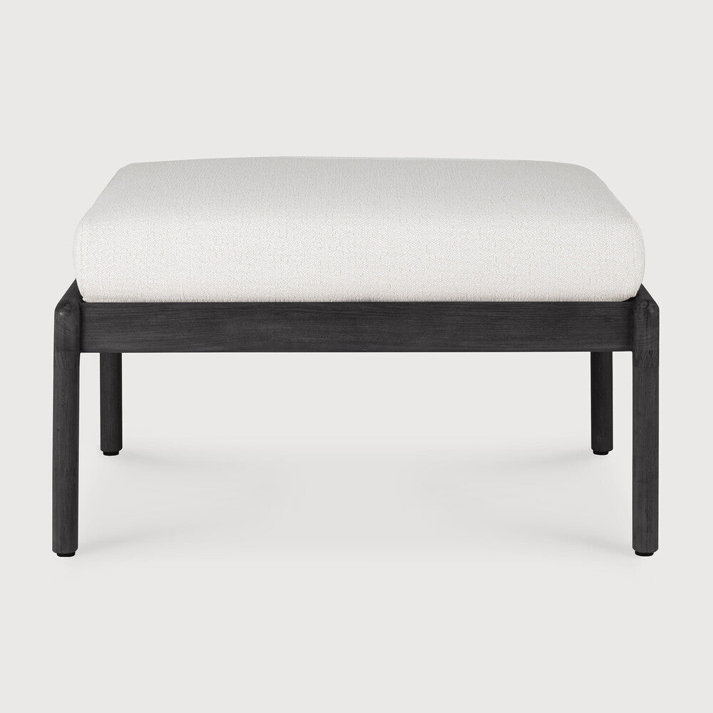Ethnicraft Jack Outdoor Footstool with FSC-certified solid wood frame, Belgian design