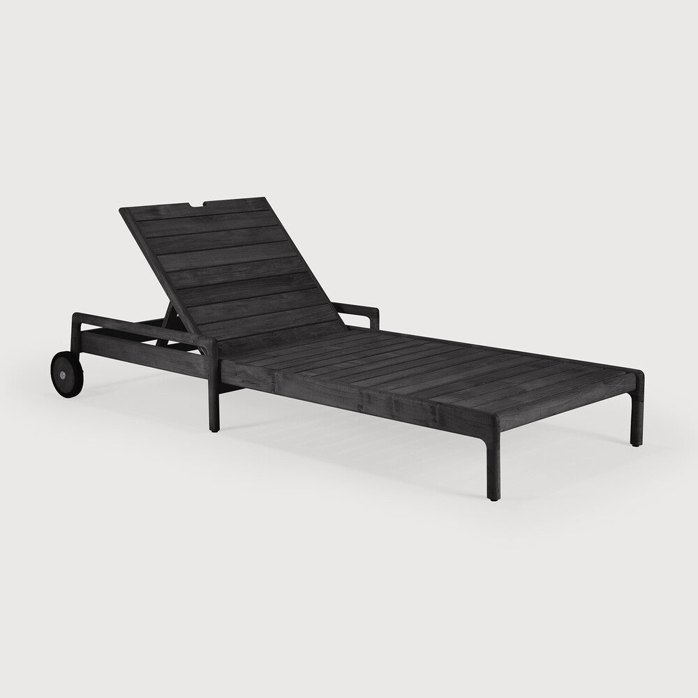 Ethnicraft Jack Outdoor Adjustable Lounger, FSC-certified solid wood furniture by Belgian brand